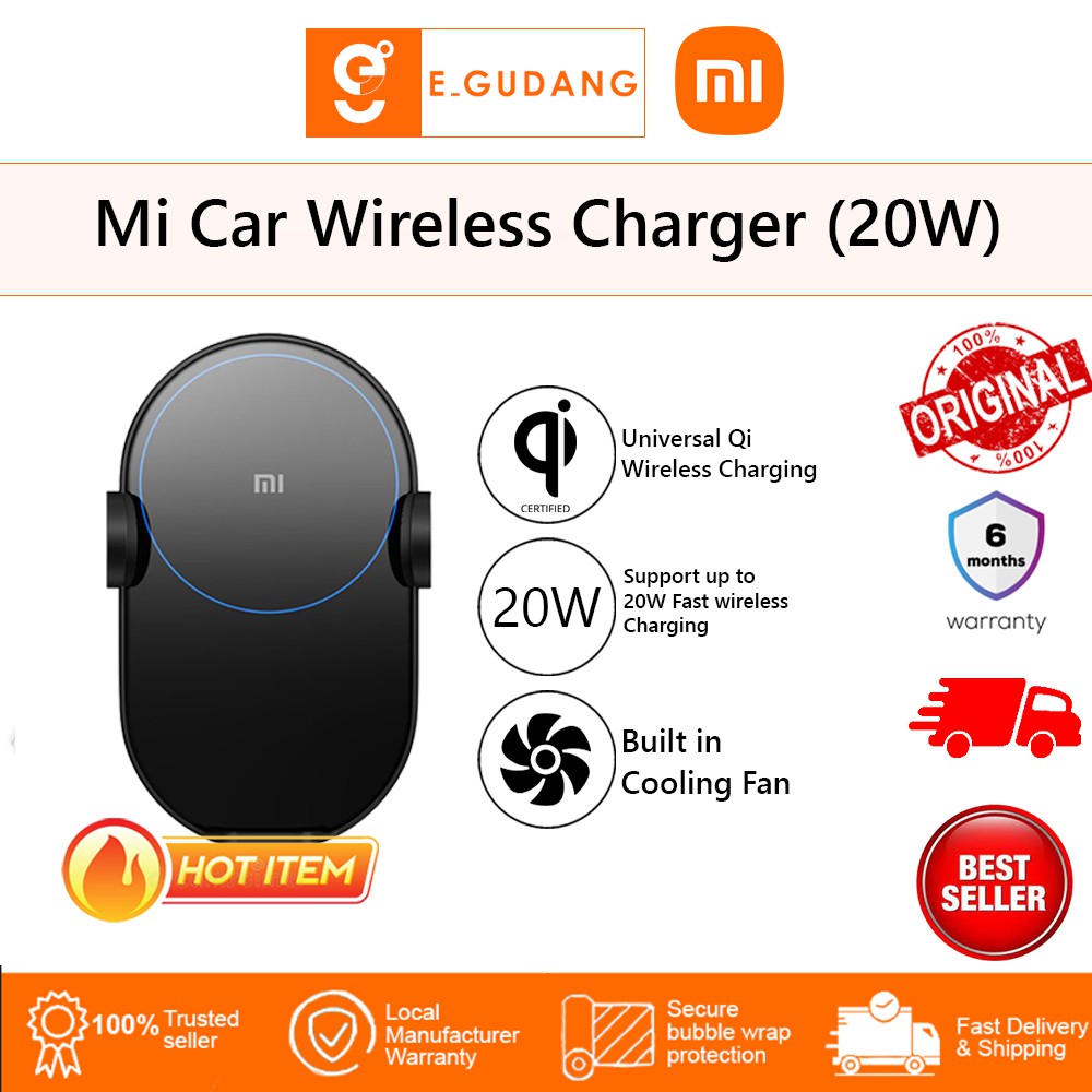 Xiaomi Mi Wireless 20W Car Charger (Official Malaysia) Shopee Malaysia