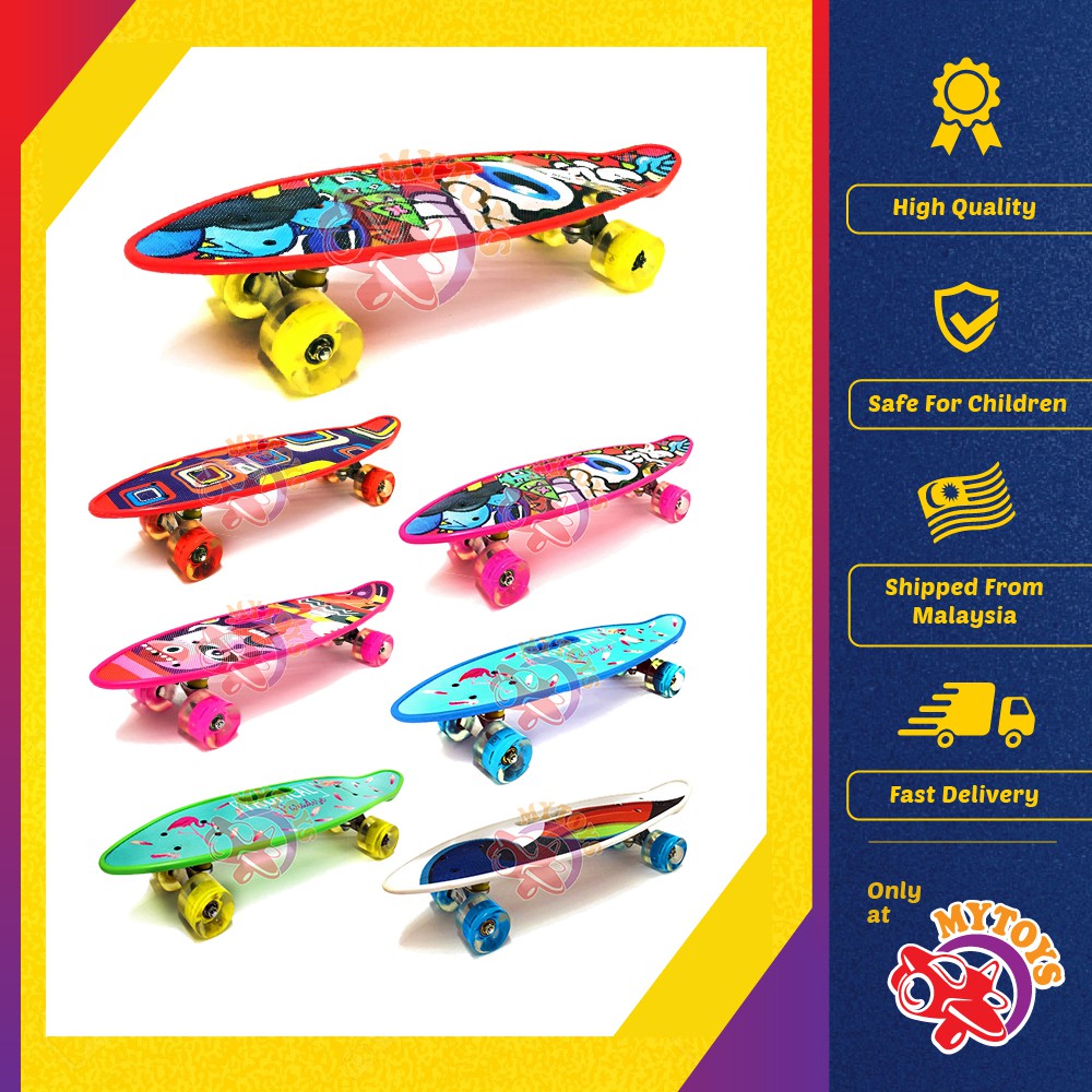 MYTOYS 59cm (L) Assorted Cool Design Penny Board Skateboard with Handle for Kids / Outdoor Toys
