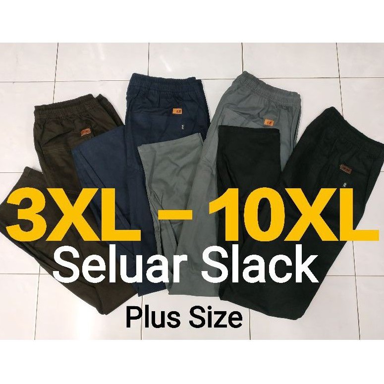 Seluar Slack Panjang Unisex Plus Size (Ready Stock). Plus Size Pant Slack Long Pant Men/Women