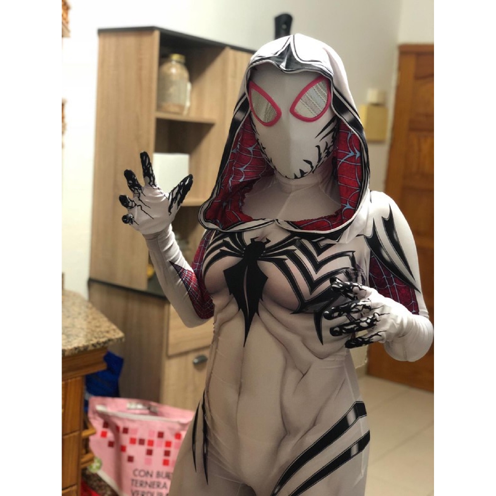 Spider Gwen Costume Mask Suit Venom Gwen Stacy Spiderman Costume for