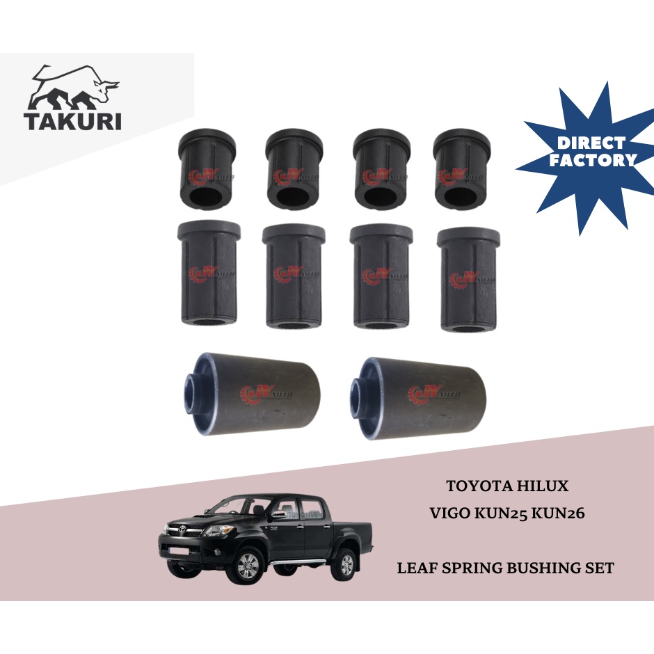 Toyota hilux vigo kun25 kun26 / kdh200 hiace leaf spring bushing set