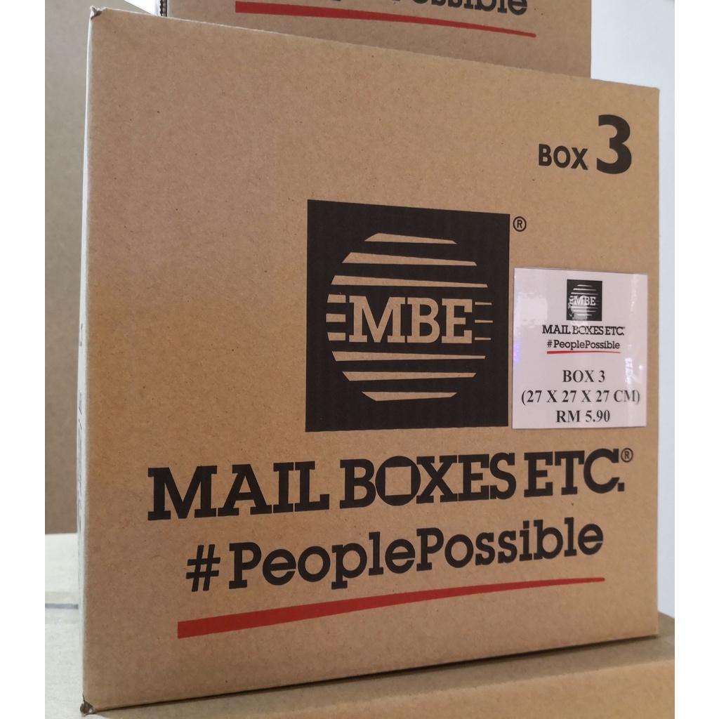 MBE Box 3 Packaging Box Corrugated Carton Box Kotak Packing Shopee