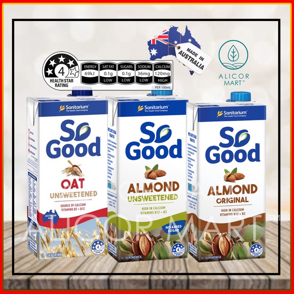 Sanitarium So Good Almond Milk UNSWEETENED/ ORIGINAL/ OAT UNSWEETENED