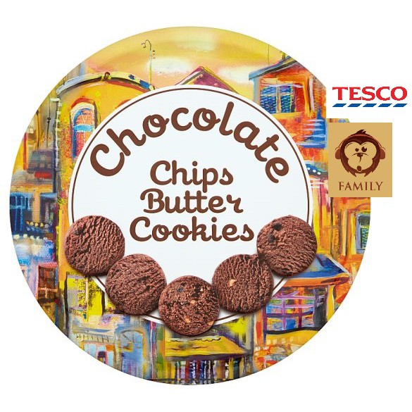 Tesco Chocolate Chips Butter Cookies 454g Shopee Malaysia