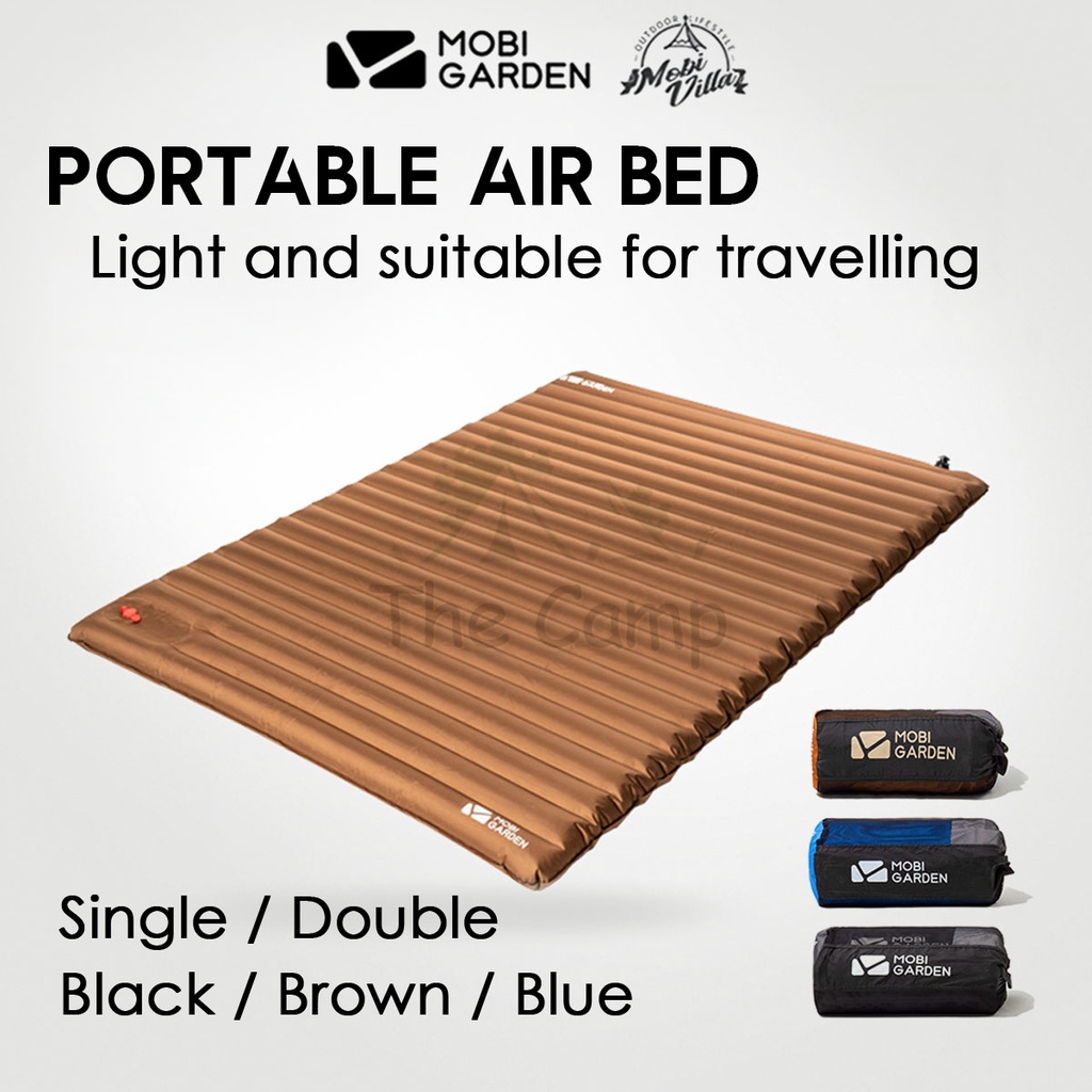 Mobi Garden Portable Air Bed Camping Mattress Tent Inflatable Single