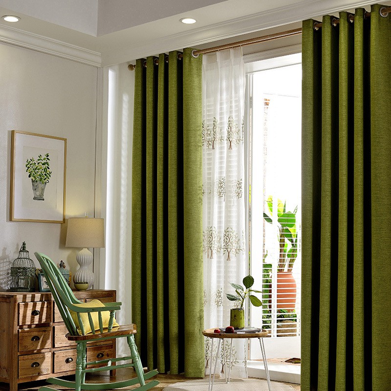 Modern Green Window Curtains for Living Room Quality Bedroom Curtain