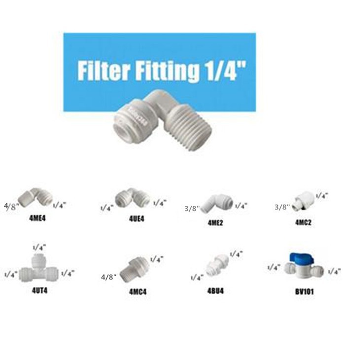 Water Filter tube connector 1/4" RO Water Filter Fitting Shopee Malaysia