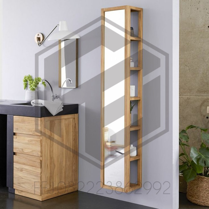 Mirror Shelf Teak Wood Shelves Shopee Malaysia