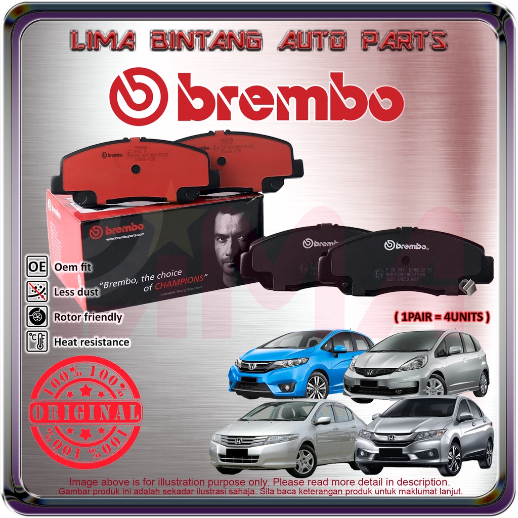 Honda City T9A GM6 , TMO , Jazz GK T5A , GE TFO Front / Rear Brake Pads