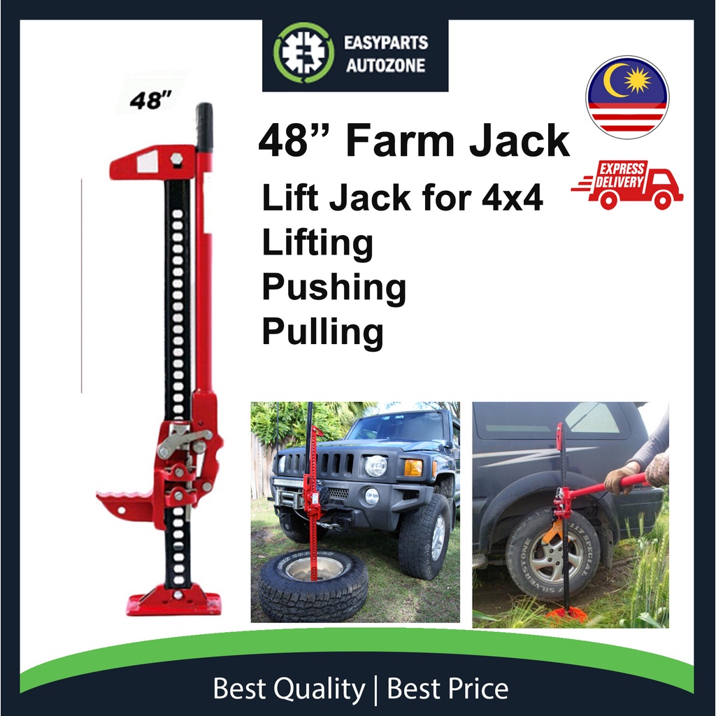 Autozone 48" High Farm Jack Lift Jack 4x4 Recovery Off Road Jack