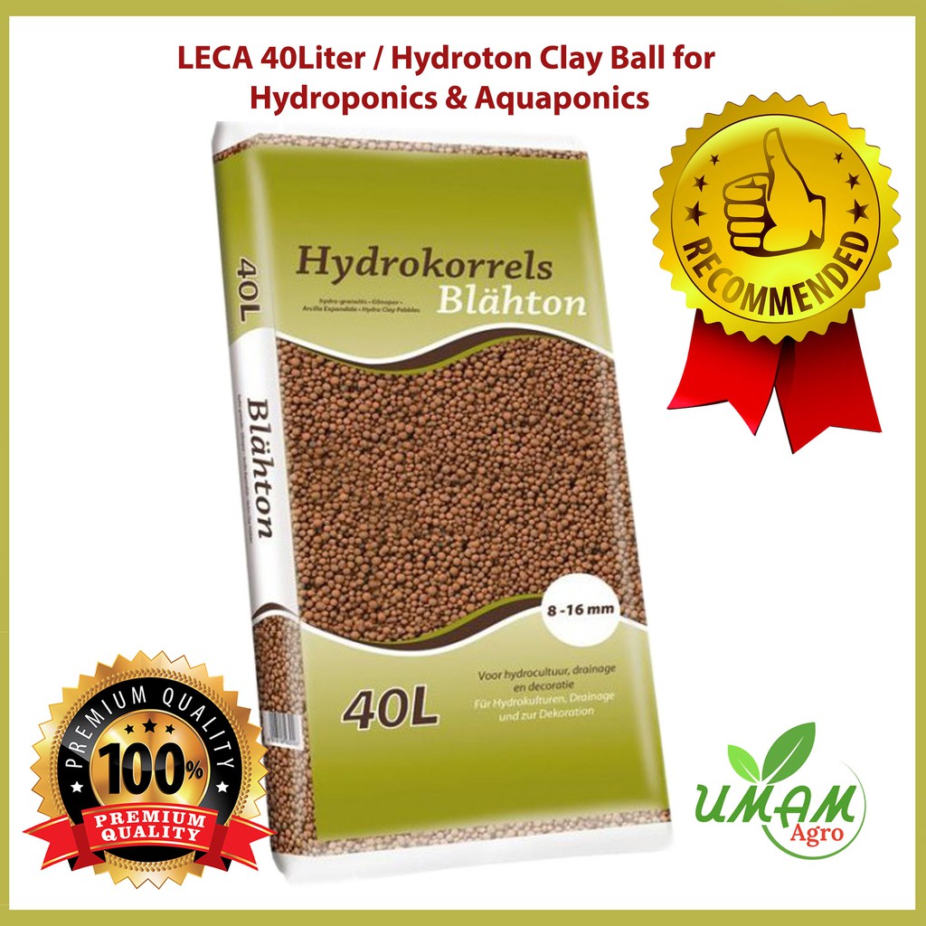 LECA 40 Liter / Hydroton Clay Ball for Hydroponics and Aquaponics (8