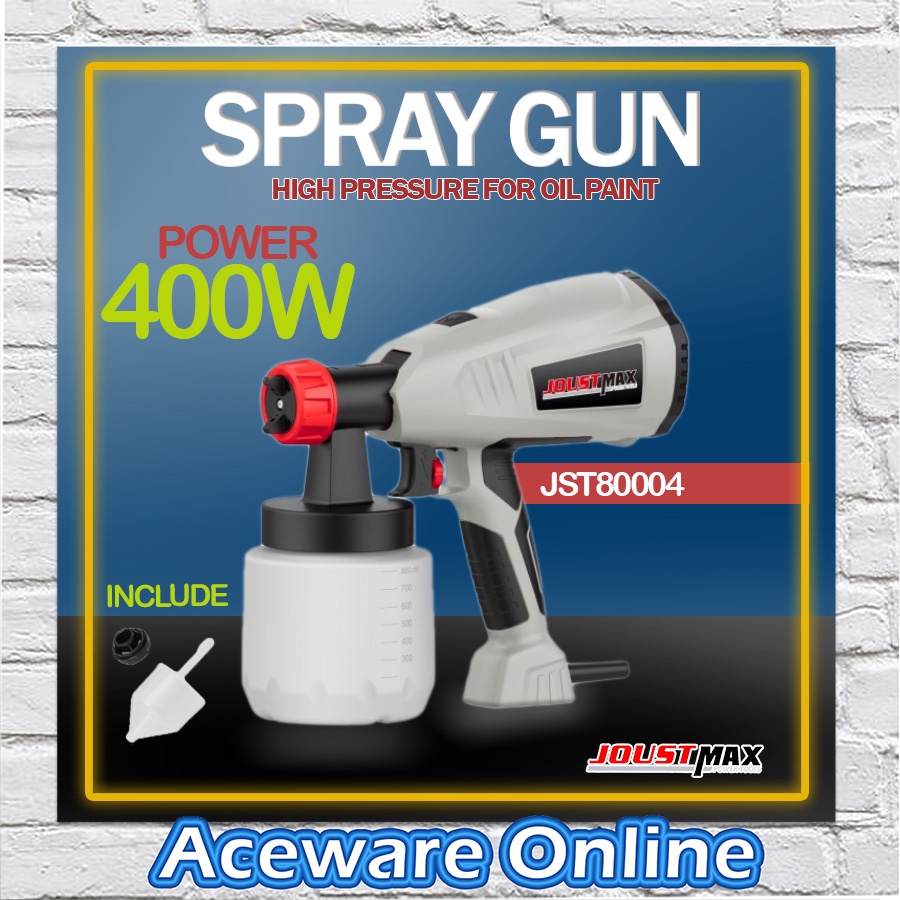 JOUSTMAX JST80004 / S HIGH PRESSURE ELECTRIC OIL PAINT SPRAY GUN