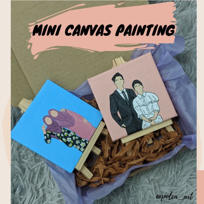 Painting Personalized Mini Canvas Art Art & Collectibles Acrylic etna