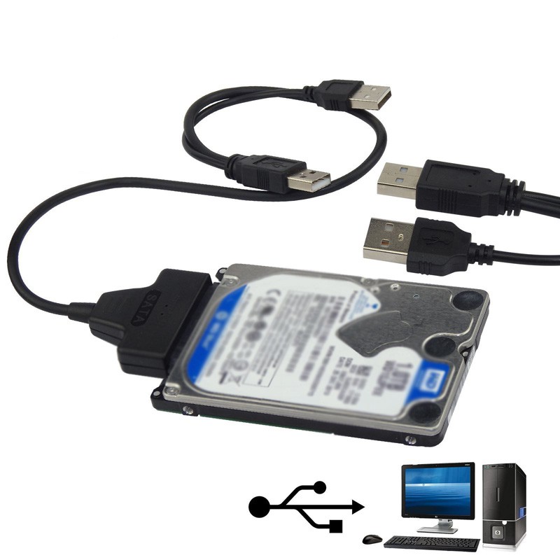 USB 2.0 to SATA External HDD SSD Hard Disk Drive Adapter