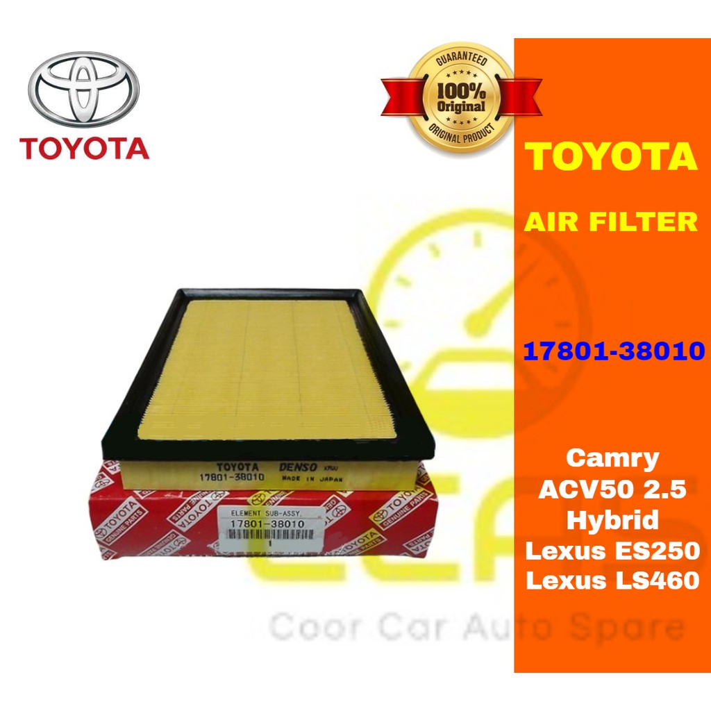 Original Toyota Air Filter Toyota Camry ACV50 2.5 Hybrid Lexus ES250 Lexus LS460 1780138010 /