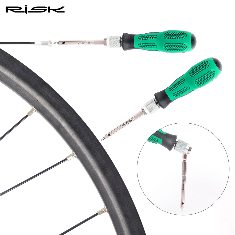 RISK Bike Spoke Nipple Insertion Tool Screwdriver Bicycle Spoke cap