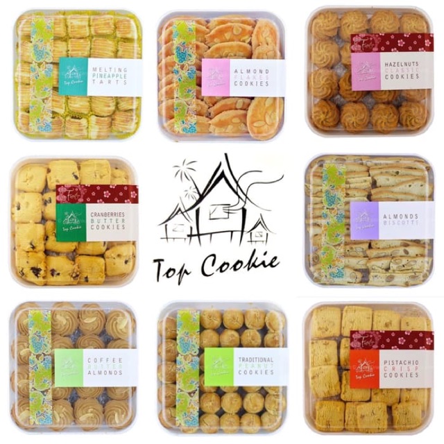 Top cookie pineapple tart almonds sugee peanut Shopee Malaysia