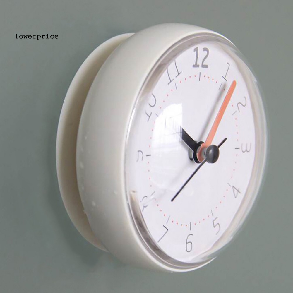 Bathroom Waterproof Suction Cup Silent NonTicking Battery Operated