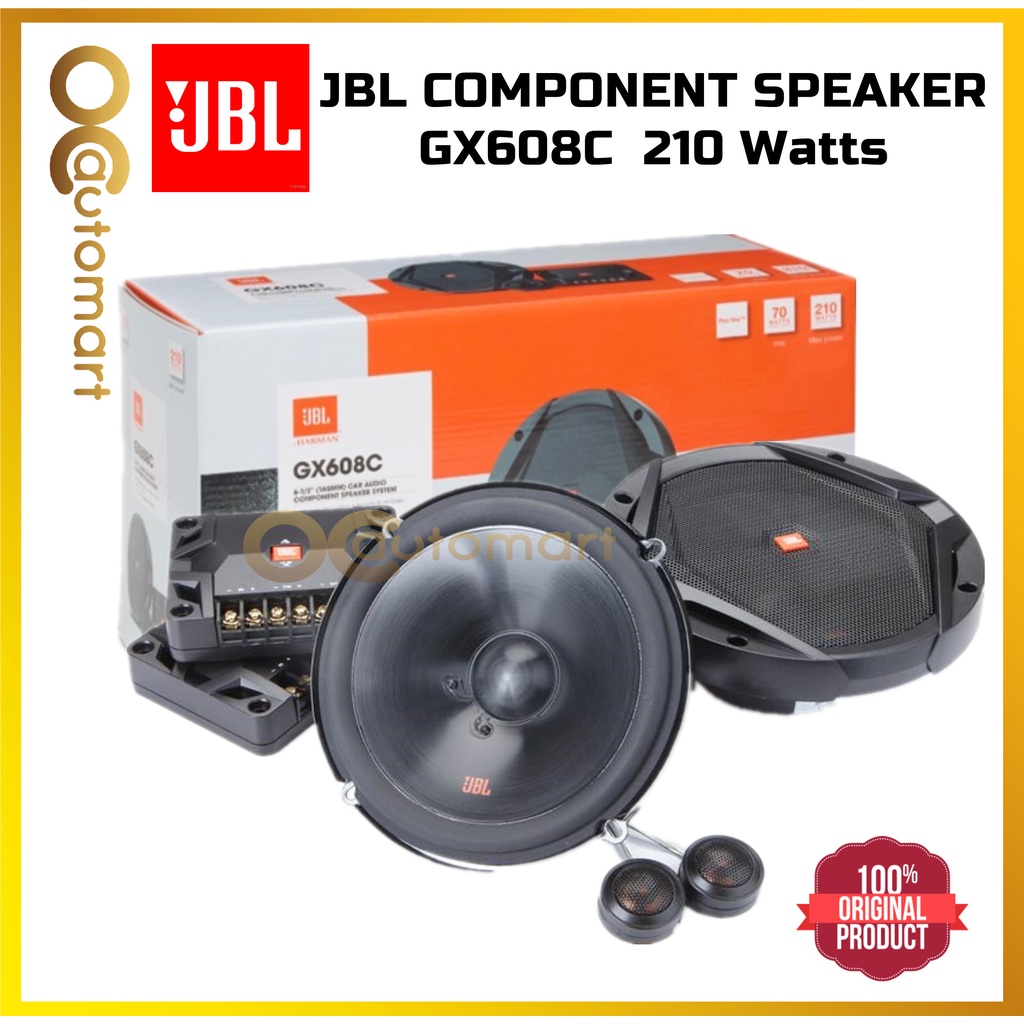 JBL GX Series GX608C 6.5 inch 2 Way Component Speaker 210 Watts 6.5