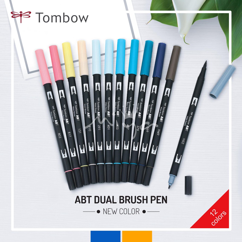 [NEW COLOR] TOMBOW ABT DUAL BRUSH PEN CALLIGRAPHY Shopee Malaysia