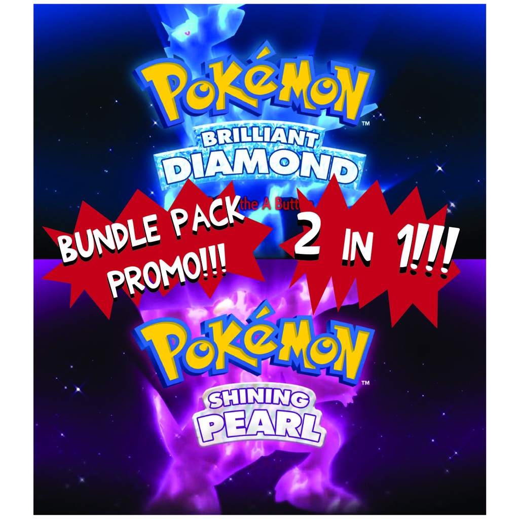 BUNDLE PACK OFFER!!! 2 IN 1 Pokemon BRILLANT DIAMOND & SHINNING PEARL