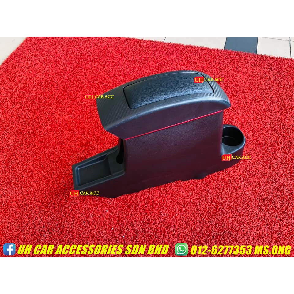 Perodua bezza abs arm rest console box carbon bezza armrest (READY
