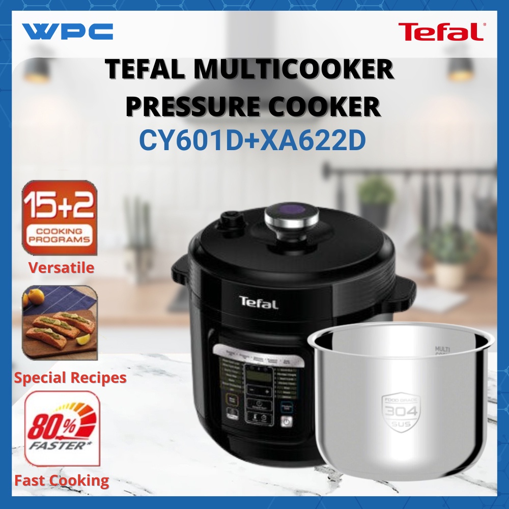 TEFAL MULTICOOKER PRESSURE COOKER HOME CHEF SMART 6L FAST COOK 1000W