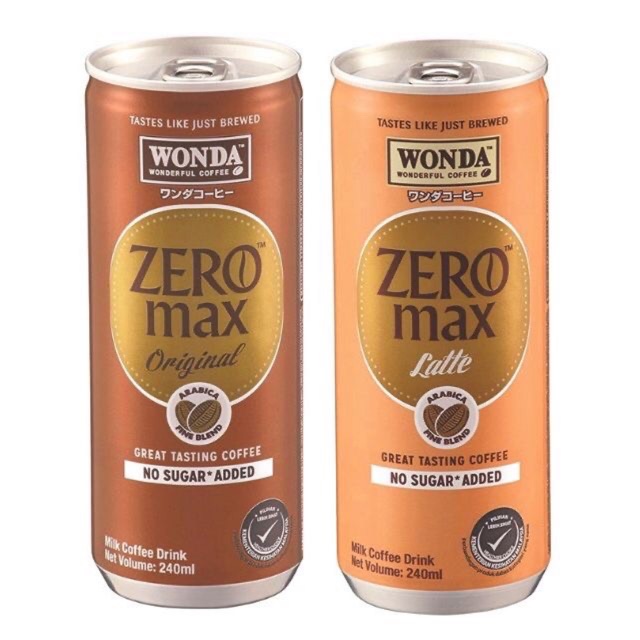 Wonda Coffee Zero Max Latte/Orignal Tin Shopee Malaysia
