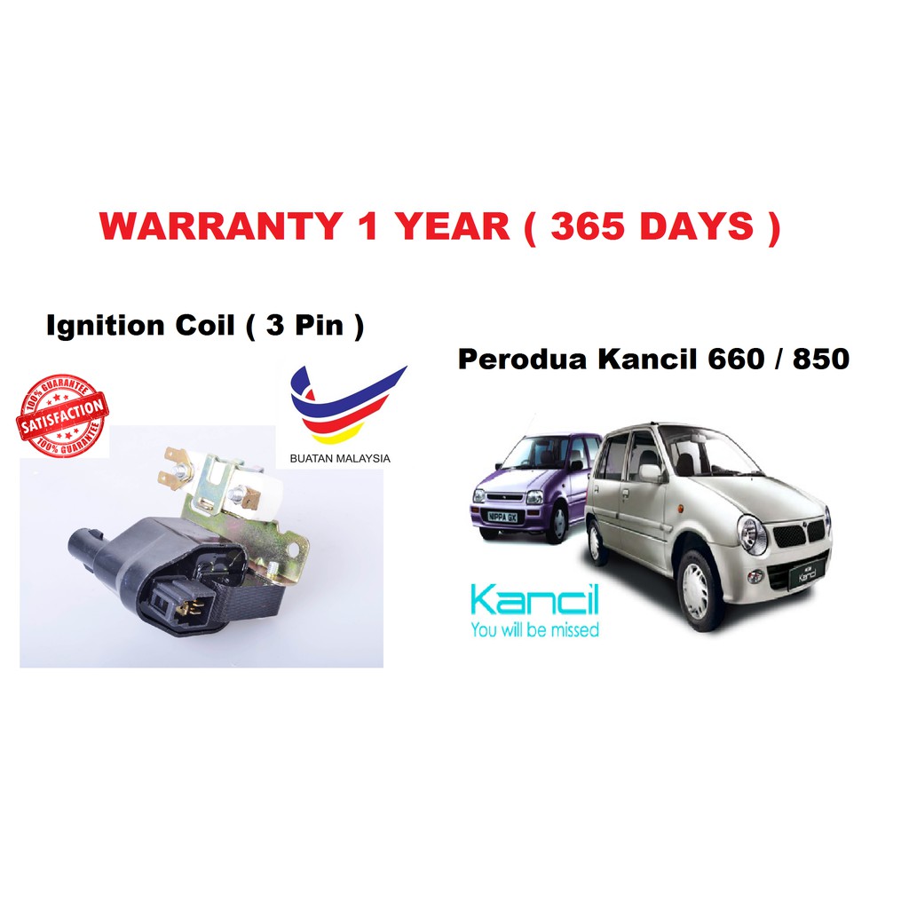 IGNITION COIL For Perodua Kancil 660 / 850 ( 3 Pin ) Shopee Malaysia