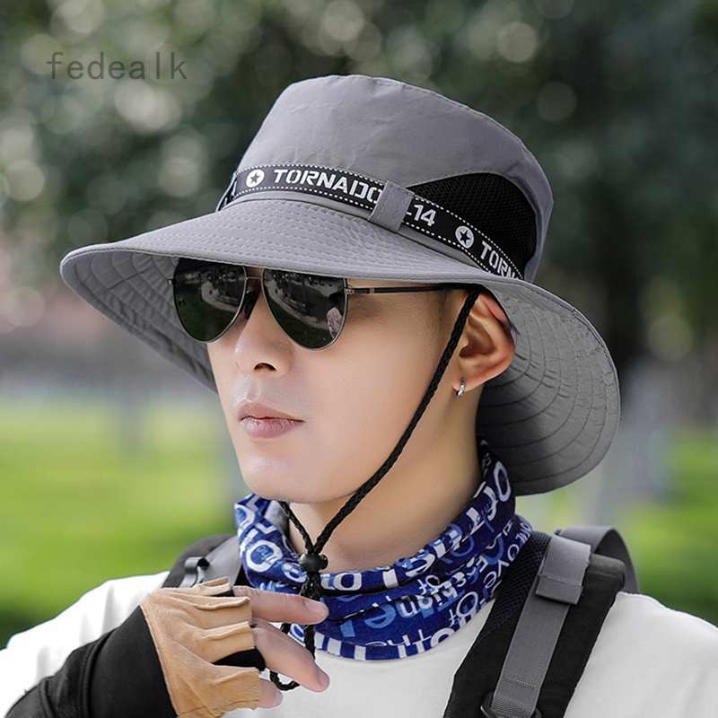 Mens Camo Sun Hat Bucket Cargo Bush Wide Wide Brim Boonie Hunting