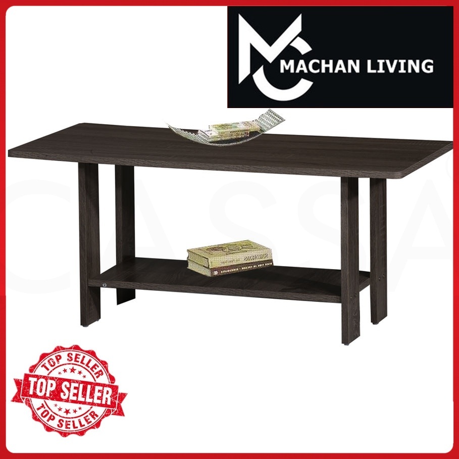 Machan Linda Square Rectangular Magazine Coffee Table ( Dark Brown ) Shopee Malaysia