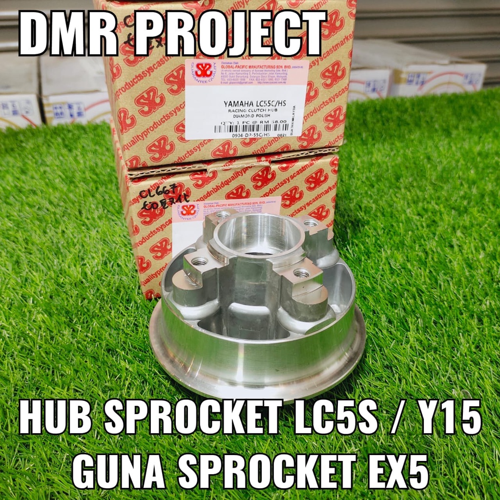 HUB SPROCKET LC5S/Y15 PNP GUNA SPROCKET EX5 (SYS) HUB CHROME DIAMOND