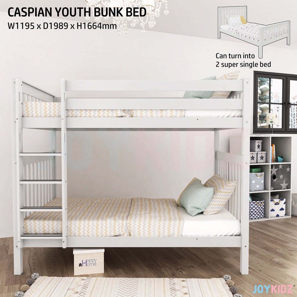 READY STOCK / Kids Bed / Super Single Bunk Bed / Can Split to 2 Super