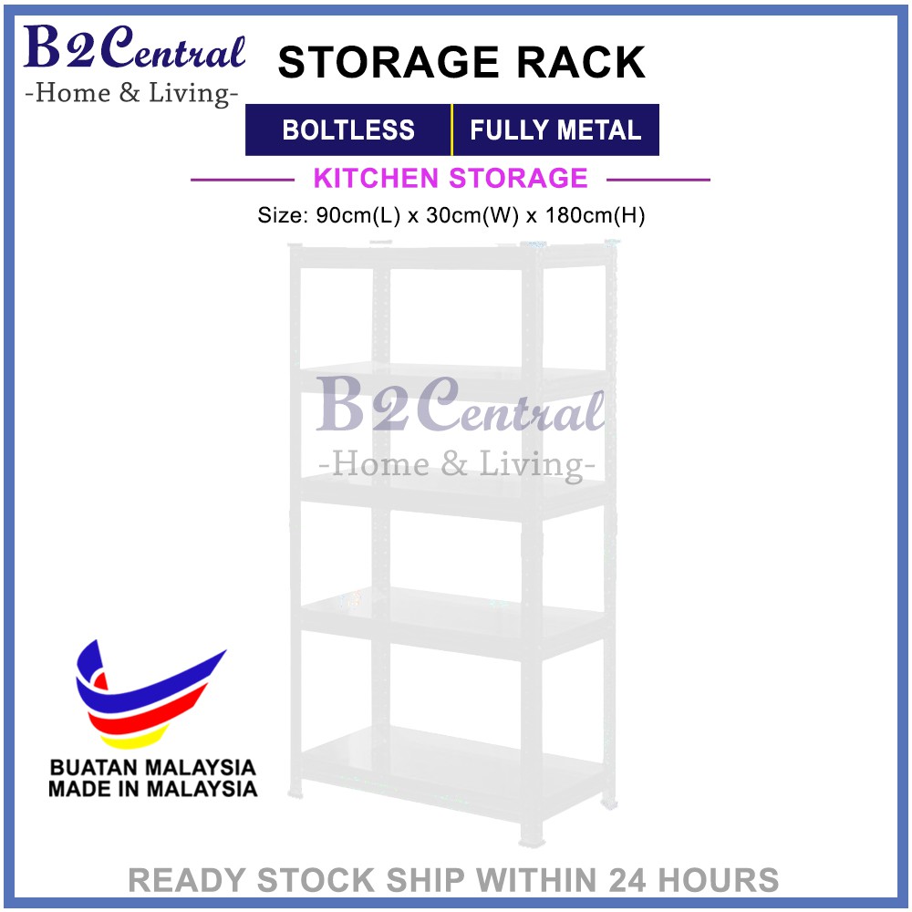 2 in 1 Boltless Rack White Shelving Storage Rack Storeroom FullMetal