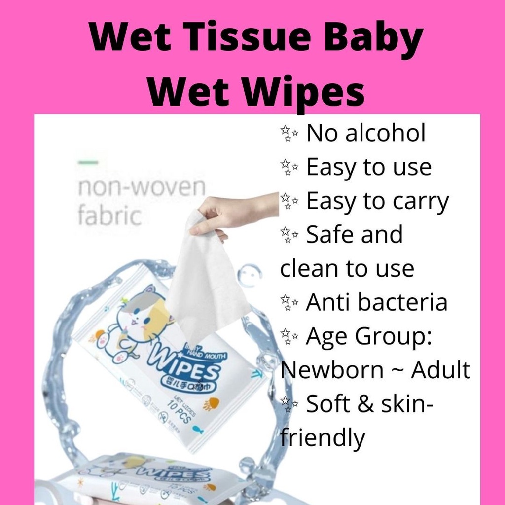 [READY STOCK]Wet Tissue Baby Wet Wipes Tisu basah bayi Tisu pengelap