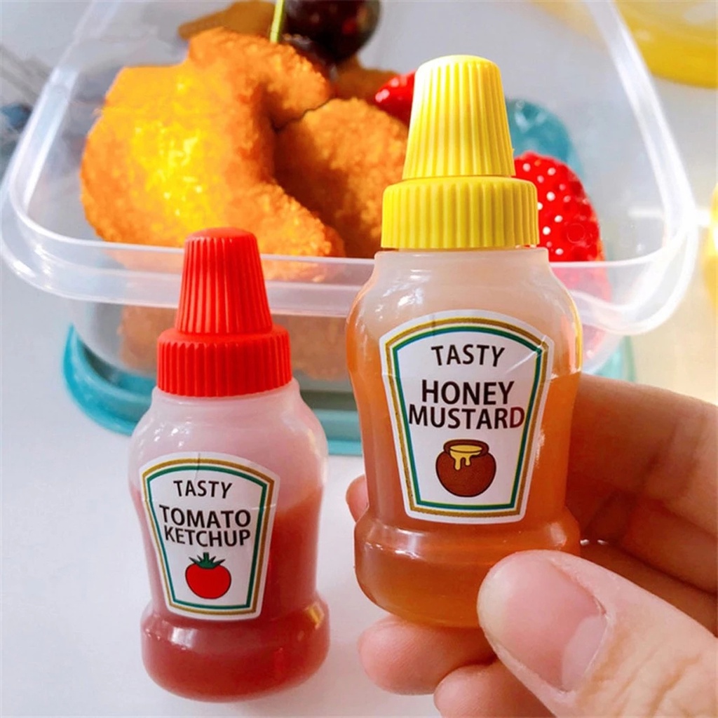 [Ready Stock] 2Pcs Mini Sauce Empty Bottle/25ML Portable Sauce Salad