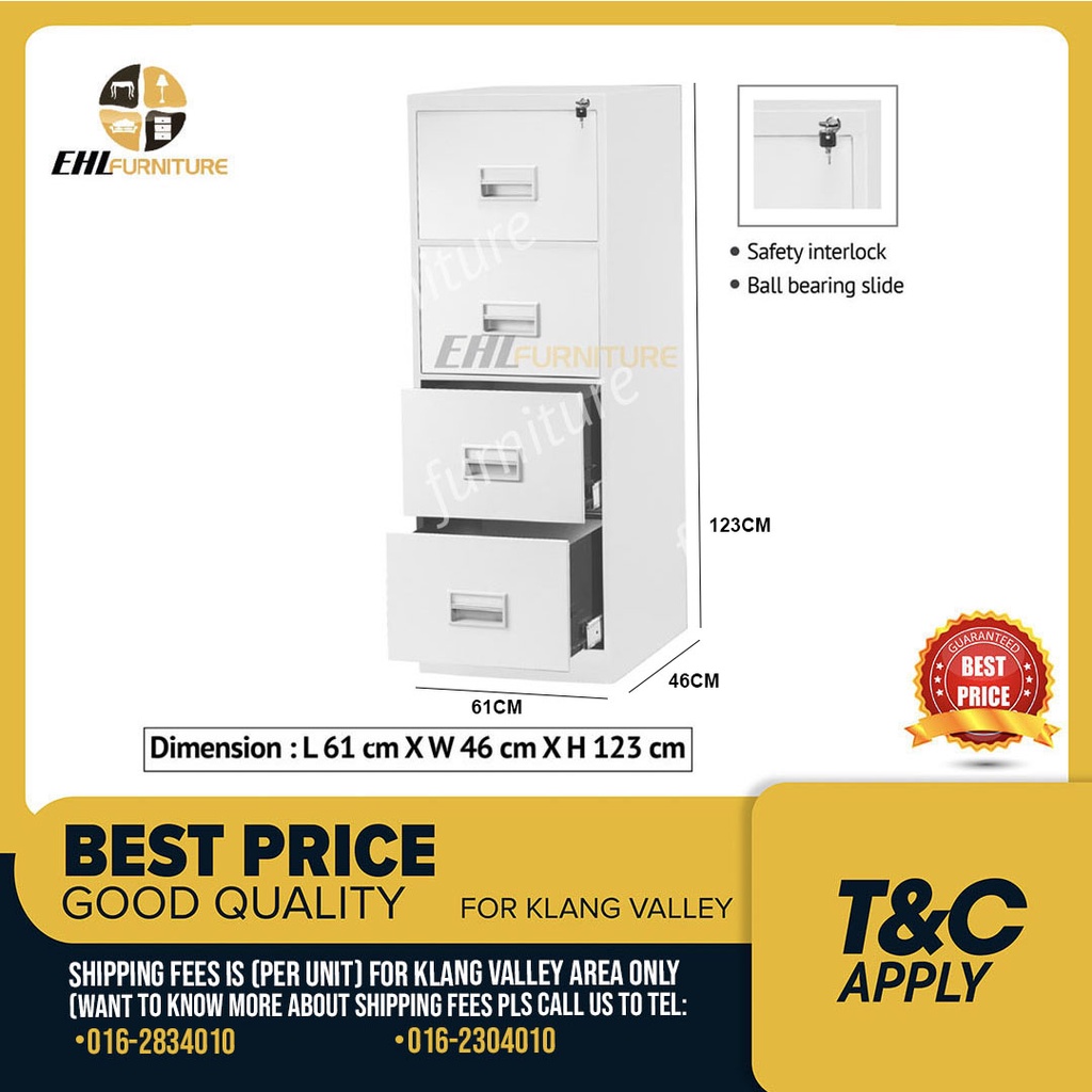 [HOT SALE!!!] METAL Steel 4 Drawers / Almari Besi 4