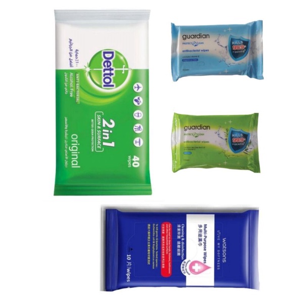 Watsons Guardian Dettol Antibacterial Cleansing Wipes Wet Tissue Tisu