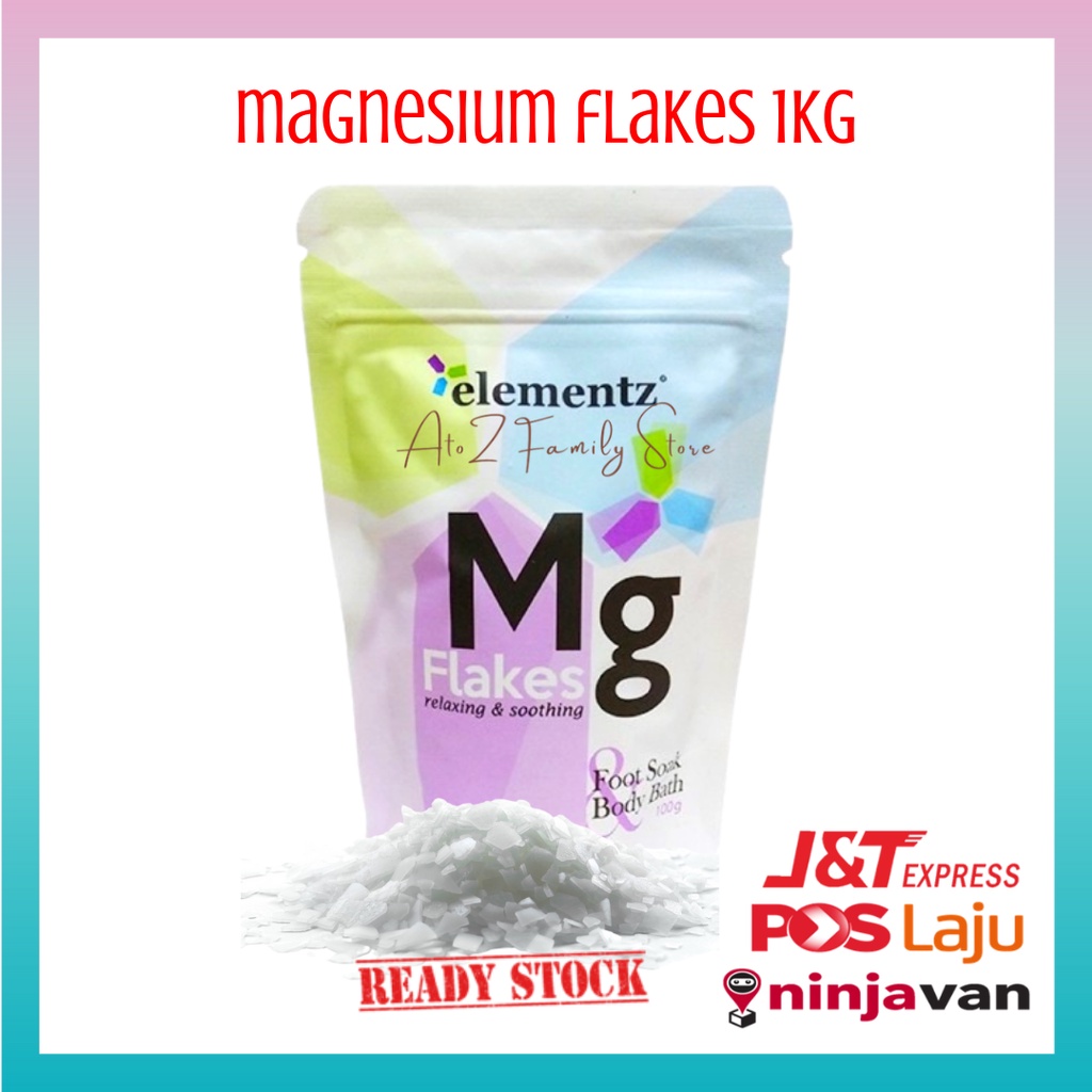 ELEMENTZ Magnesium Flakes Foot Soak And Body Bath 1kg Shopee Malaysia