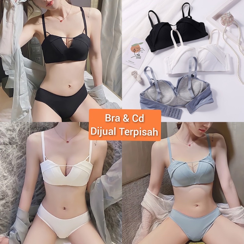 (BRA46) Push up Bra set Imported basic Colors / underwear Thighs Of