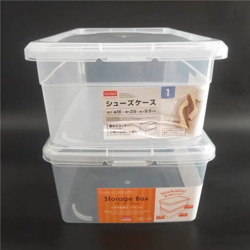 Daiso Shoes Box Storage Box Transparent Restock Shopee Malaysia