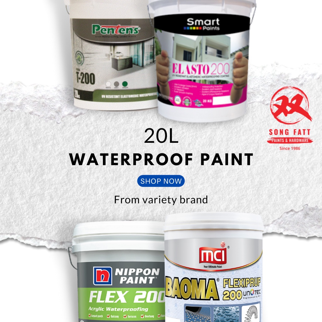 [Waterproofing Paint] Nippon FLEX 200/Pentens T 200/Smart Elasto 200