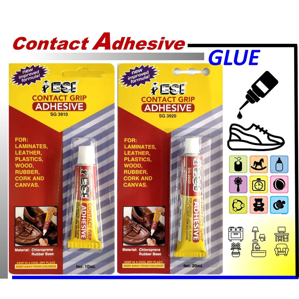 Esi Glue Contact Grip Adhesive Shoes Glue Multi Purpose Glue (Gam Kasut