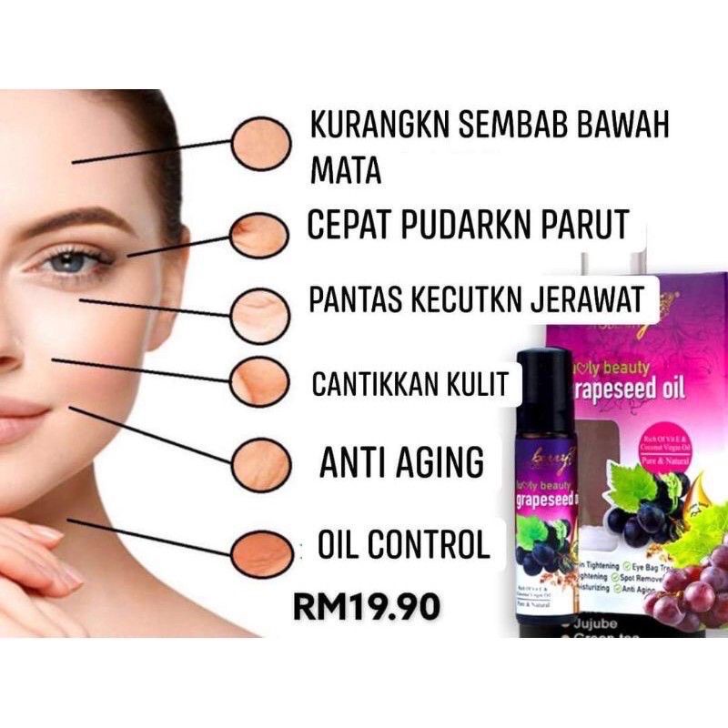 GRAPESEED OIl BERRY BY BERRY STOBERRY (Original HQ) Shopee Malaysia
