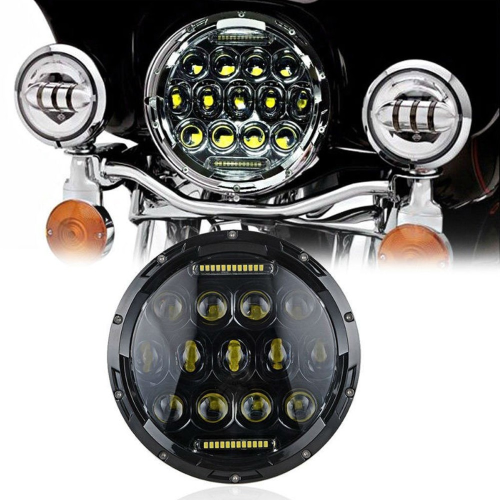 Motorcycle 7" Headlight 75W Led Headlamp For Kawasaki VN Vulcan 500 750