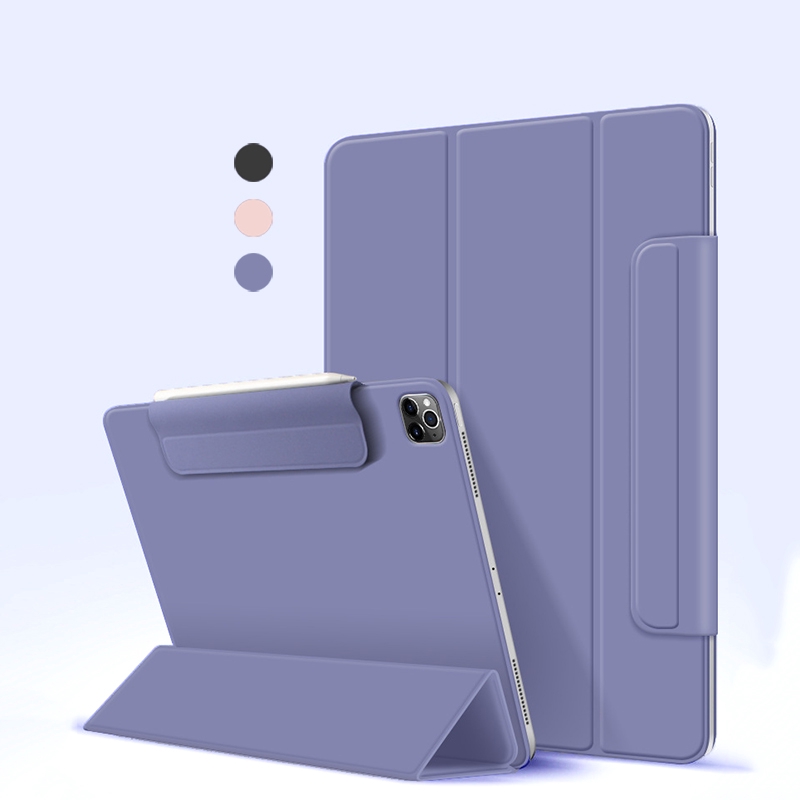 Case with Clasp Smart Trifold Folio Cover Compatible with iPad