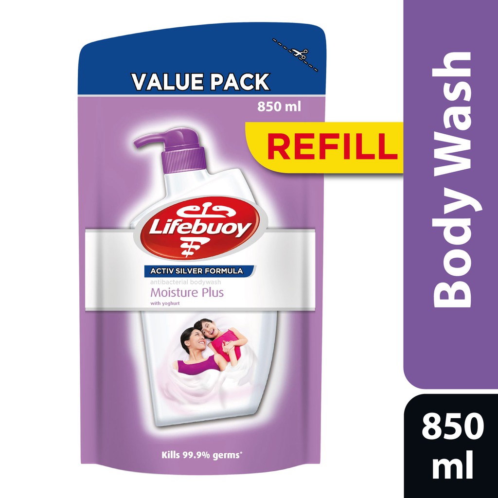 Lifebuoy Antibacterial Shower Gel Refill Moisture Plus (850ml