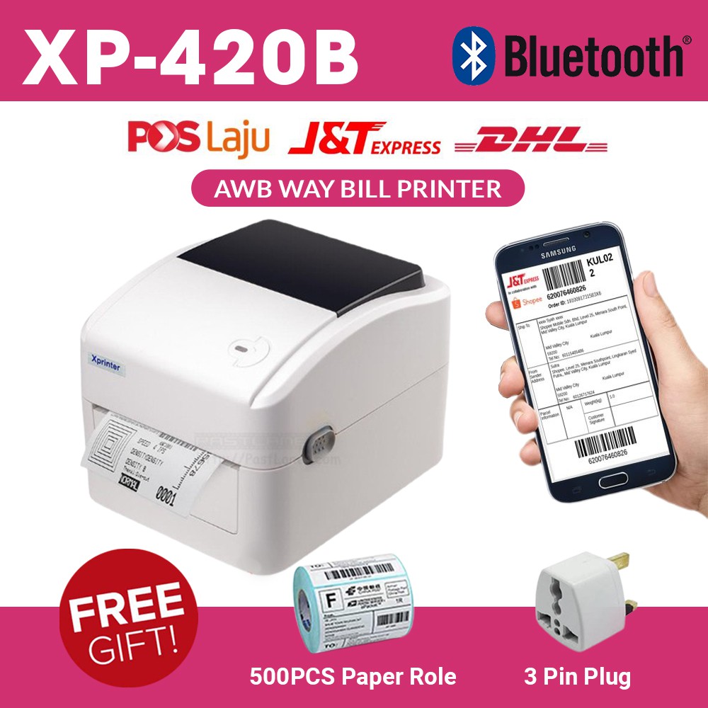 Xprinter A6 Thermal printer Bluetooth 460B Shopee Waybill Barcode