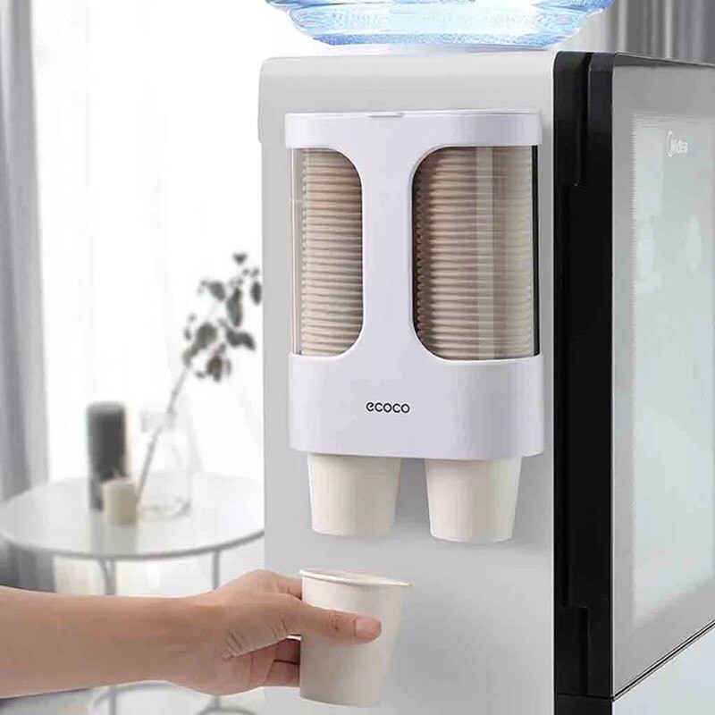 bekas simpan cawan kertas / ecoco Water Dispenser Cup Holder Shopee