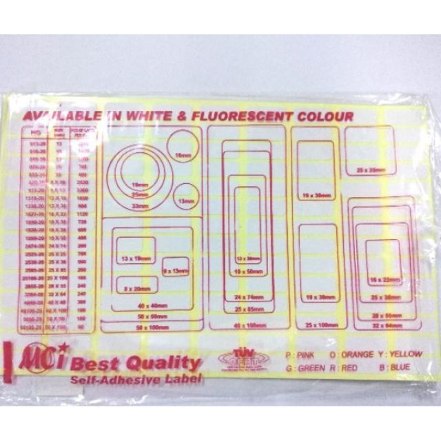 Self adhesive Label Sticker (White) /sticker putih Shopee Malaysia